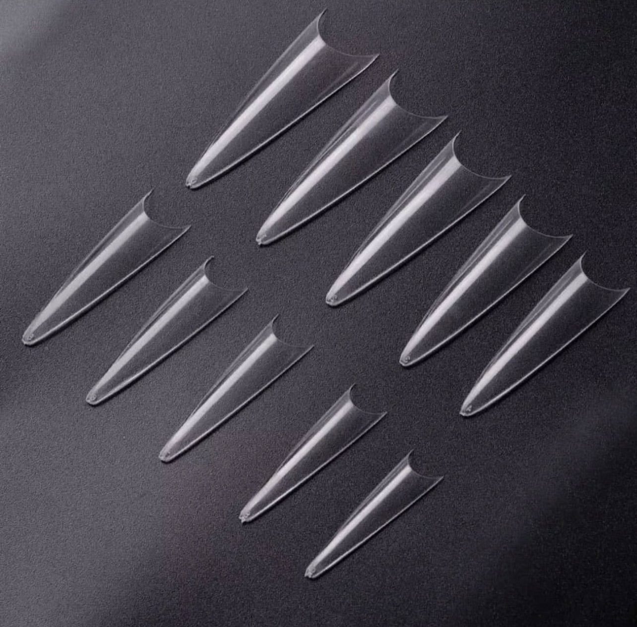 NAIL TIPS STILETTO CUT-OUT XL