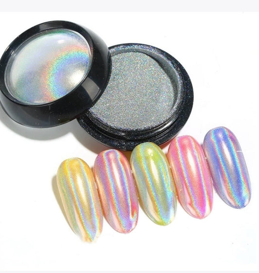 CHROME POWDER HOLOGRAPHIC SILVER