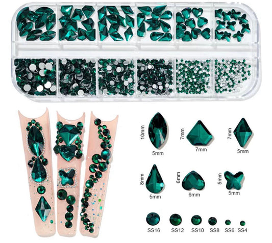 RHINESTONE GEMS - GREEN