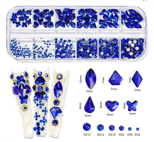 RHINESTONE GEMS BLUE