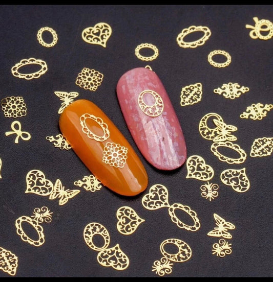 NAIL ART GOLD CHARMS