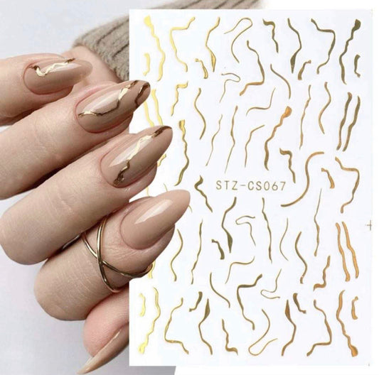 NAIL ART STICKER GOLD